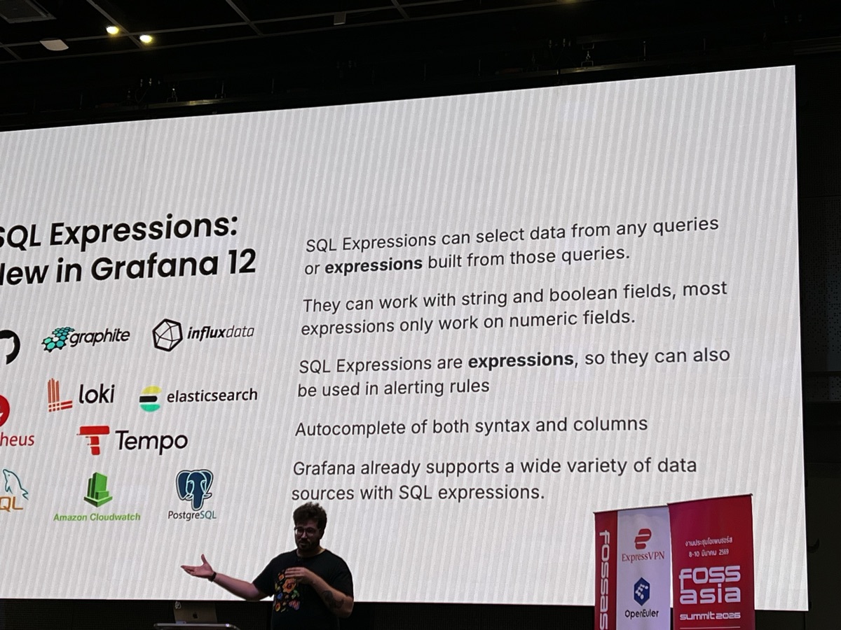 SQL Expressions in Grafana 12 at FOSS Asia 2026